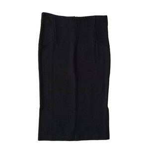 Stylein Black and Blue Timeless Contemporary Minimalist Knit Midi Straight Skirt